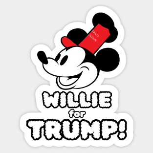 Steamboat Willie is endorsing Trump! Sticker